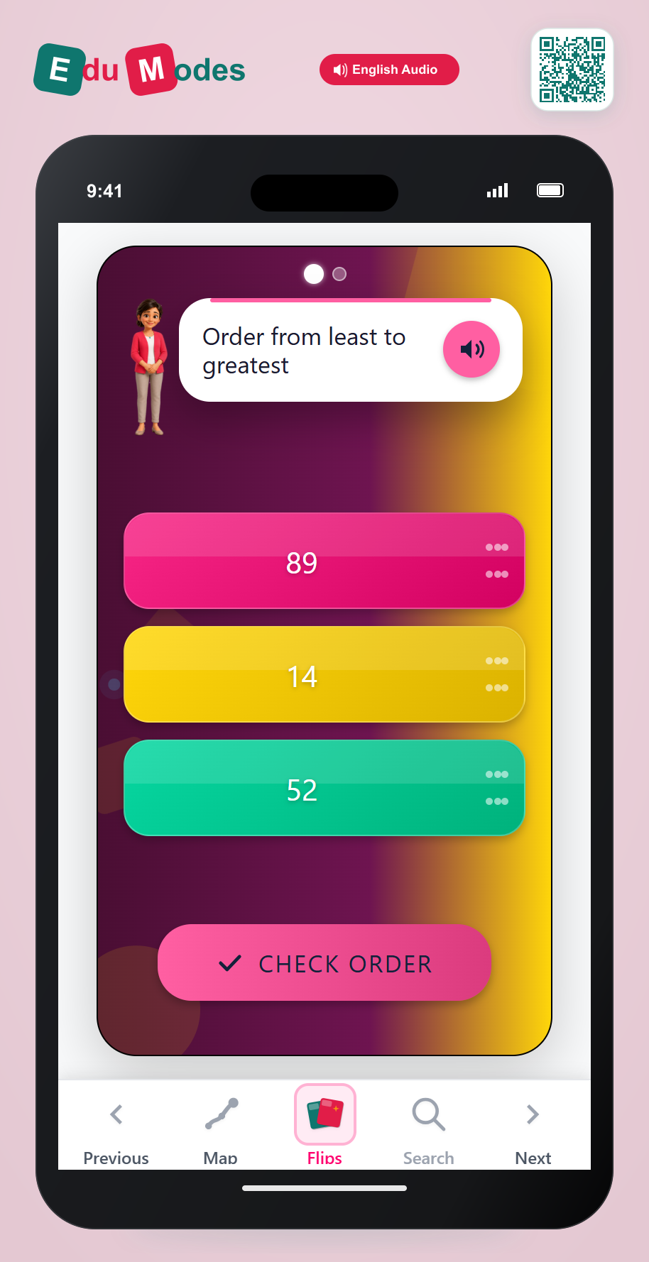 Put numbers up to 100 in order - Part 1 - Interactive Learning Game Preview