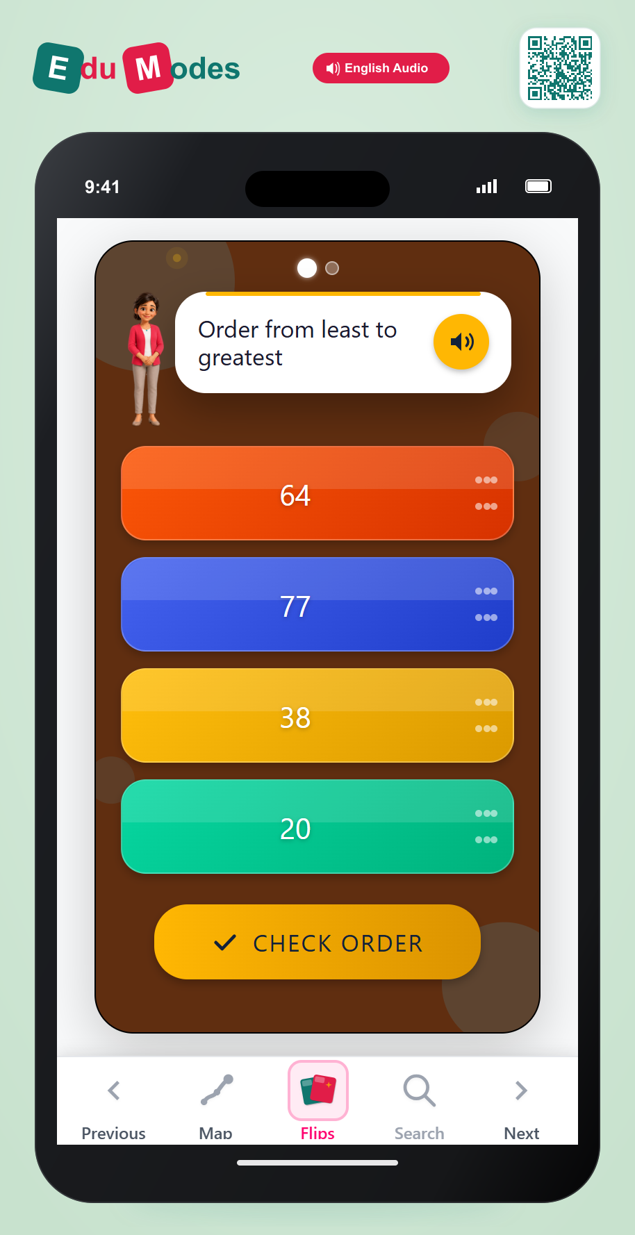 Put numbers up to 100 in order - Part 3 - Interactive Learning Game Preview