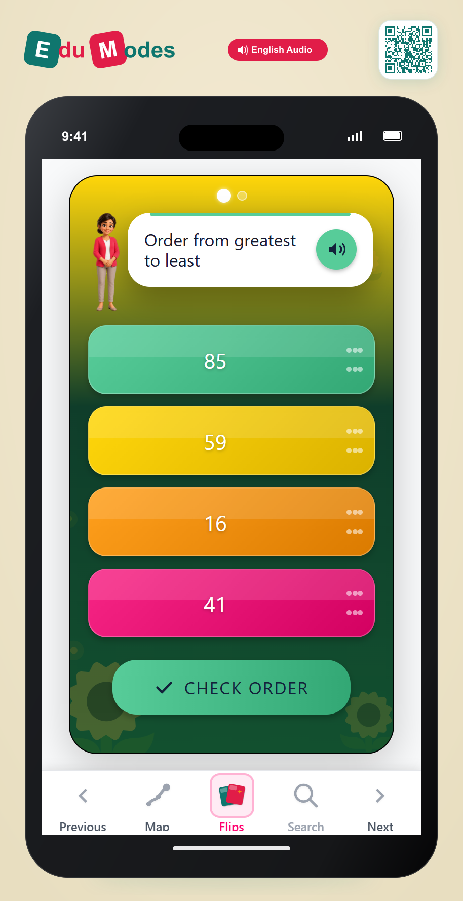 Put numbers up to 100 in order - Part 4 - Interactive Learning Game Preview