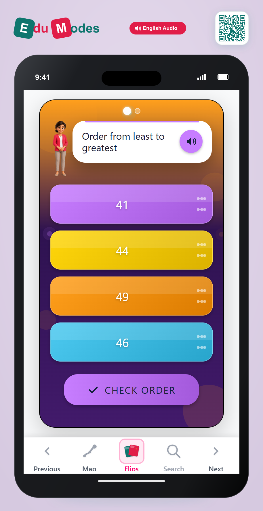 Put numbers up to 100 in order - Part 5 - Interactive Learning Game Preview