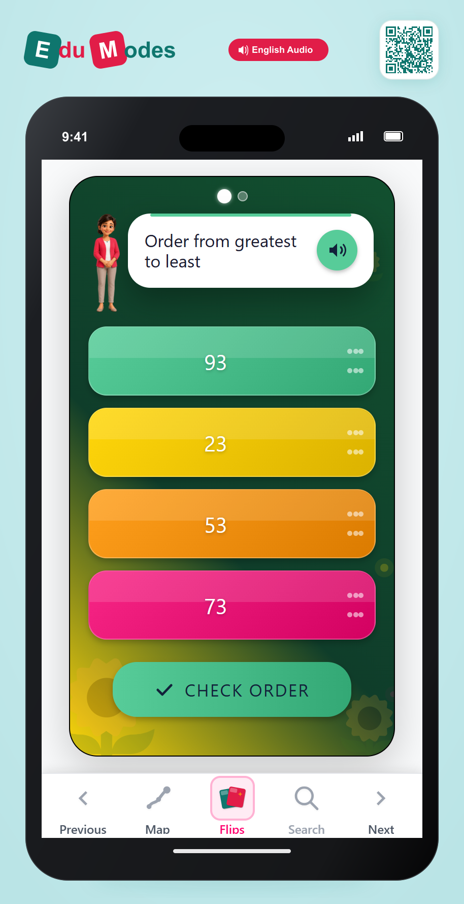 Put numbers up to 100 in order - Part 6 - Interactive Learning Game Preview