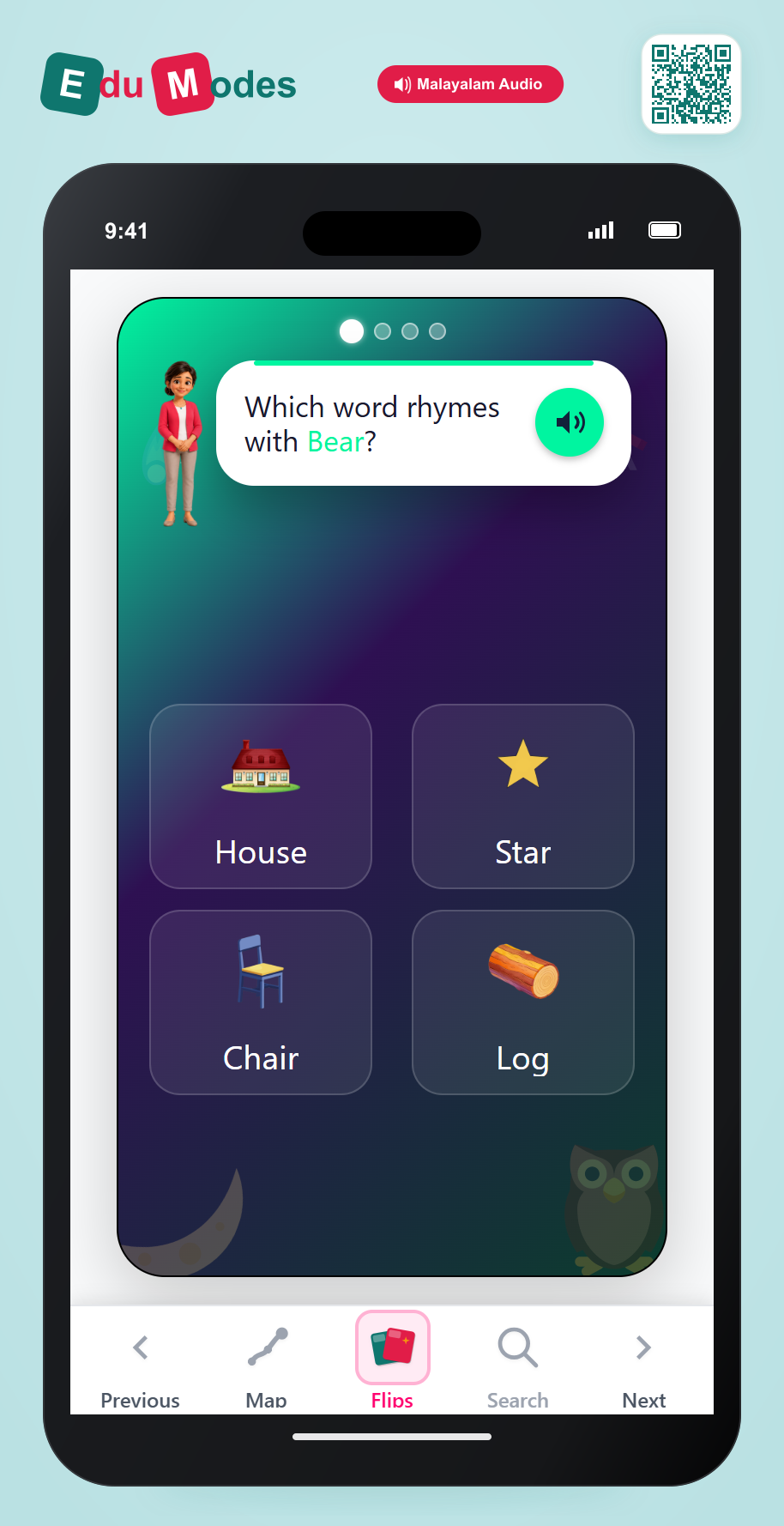 Complex Rhyming Pairs (Malayalam) - Interactive Learning Game Preview