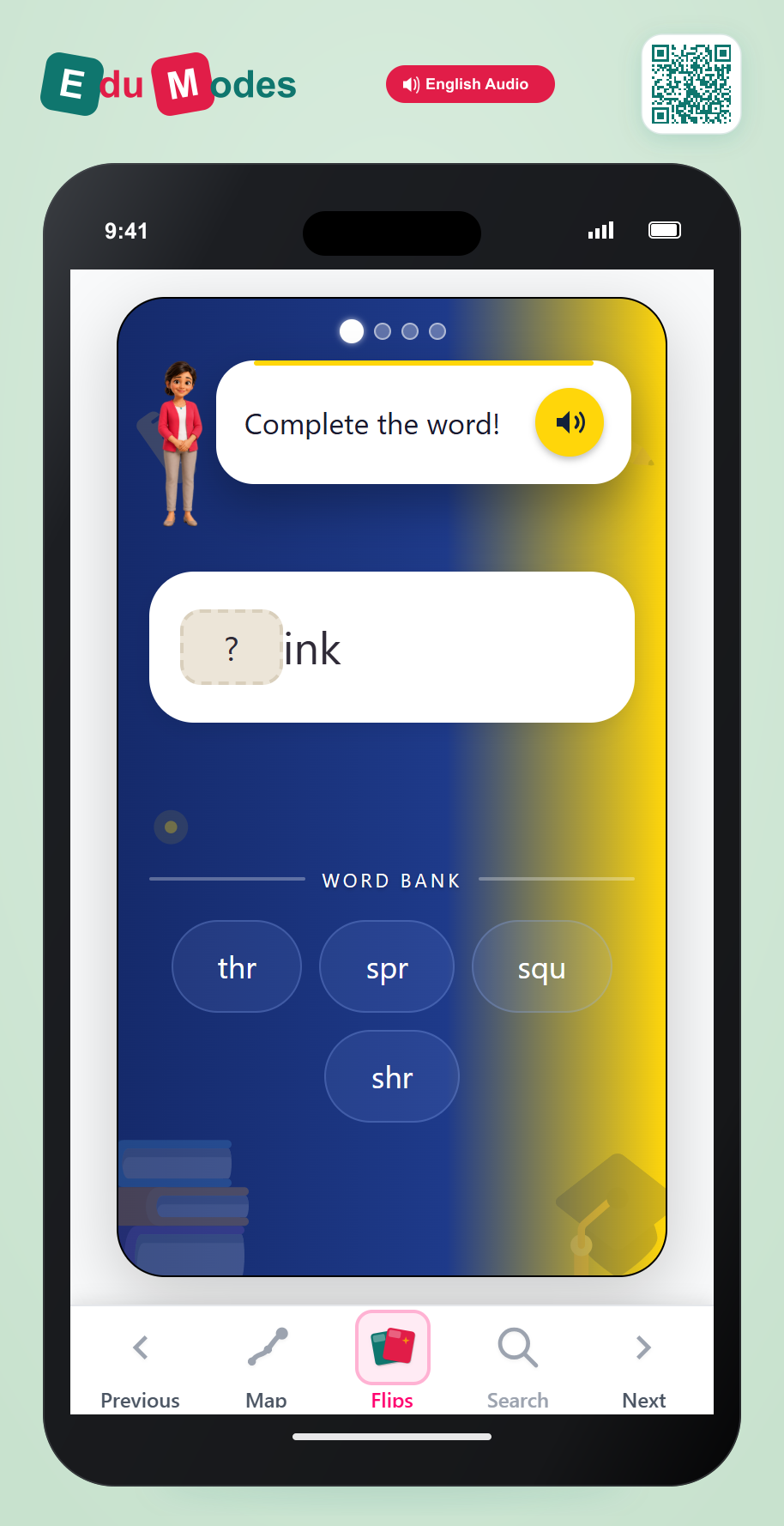 Complete the word with blend 8 - Interactive Learning Game Preview