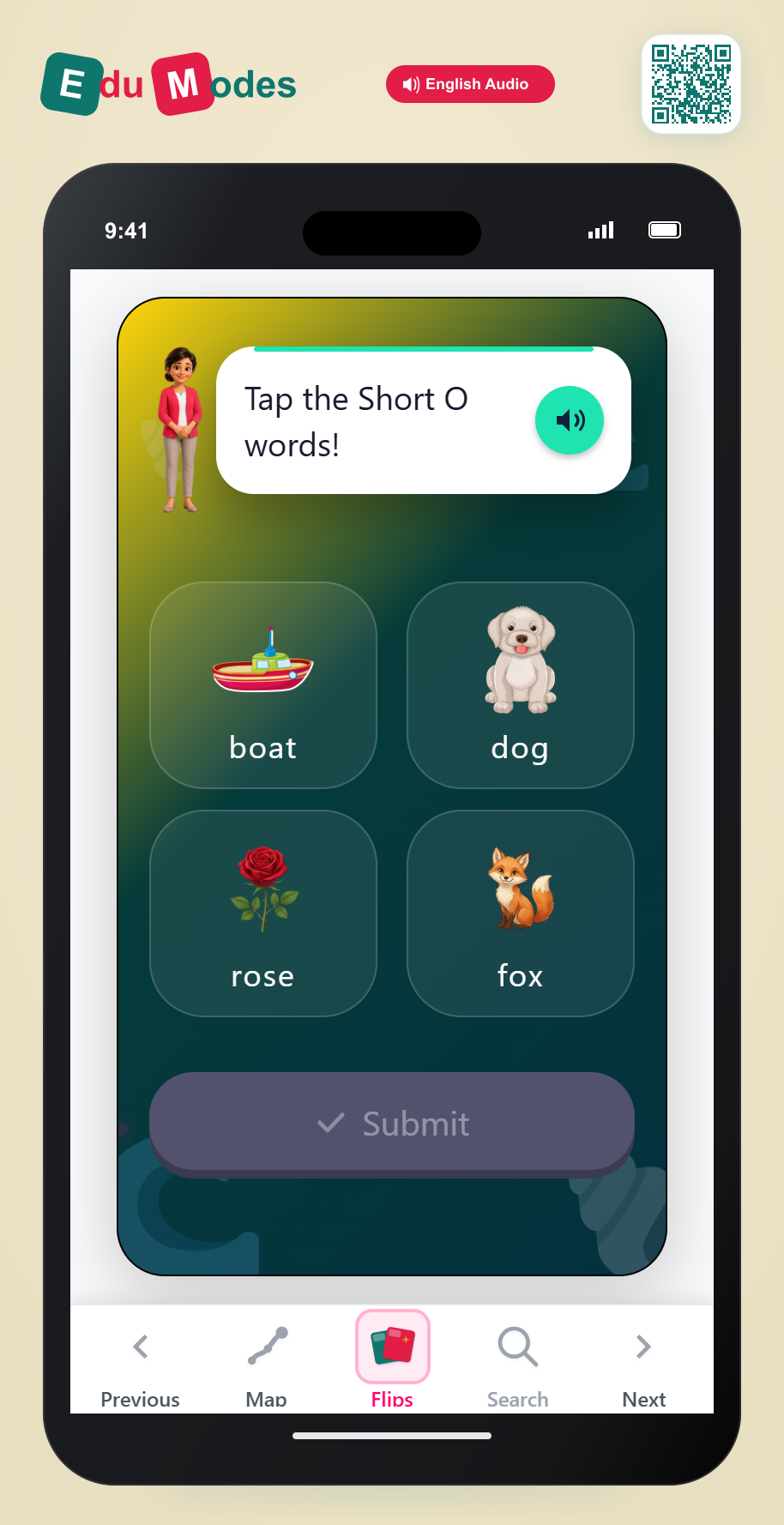 Find Short O Vowel Words - Interactive Learning Game Preview