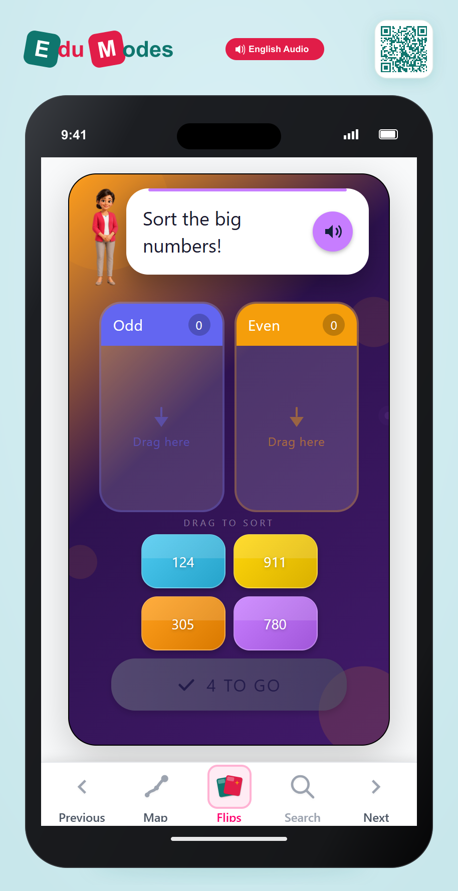 Sort Even and Odd (3-digit) - Interactive Learning Game Preview