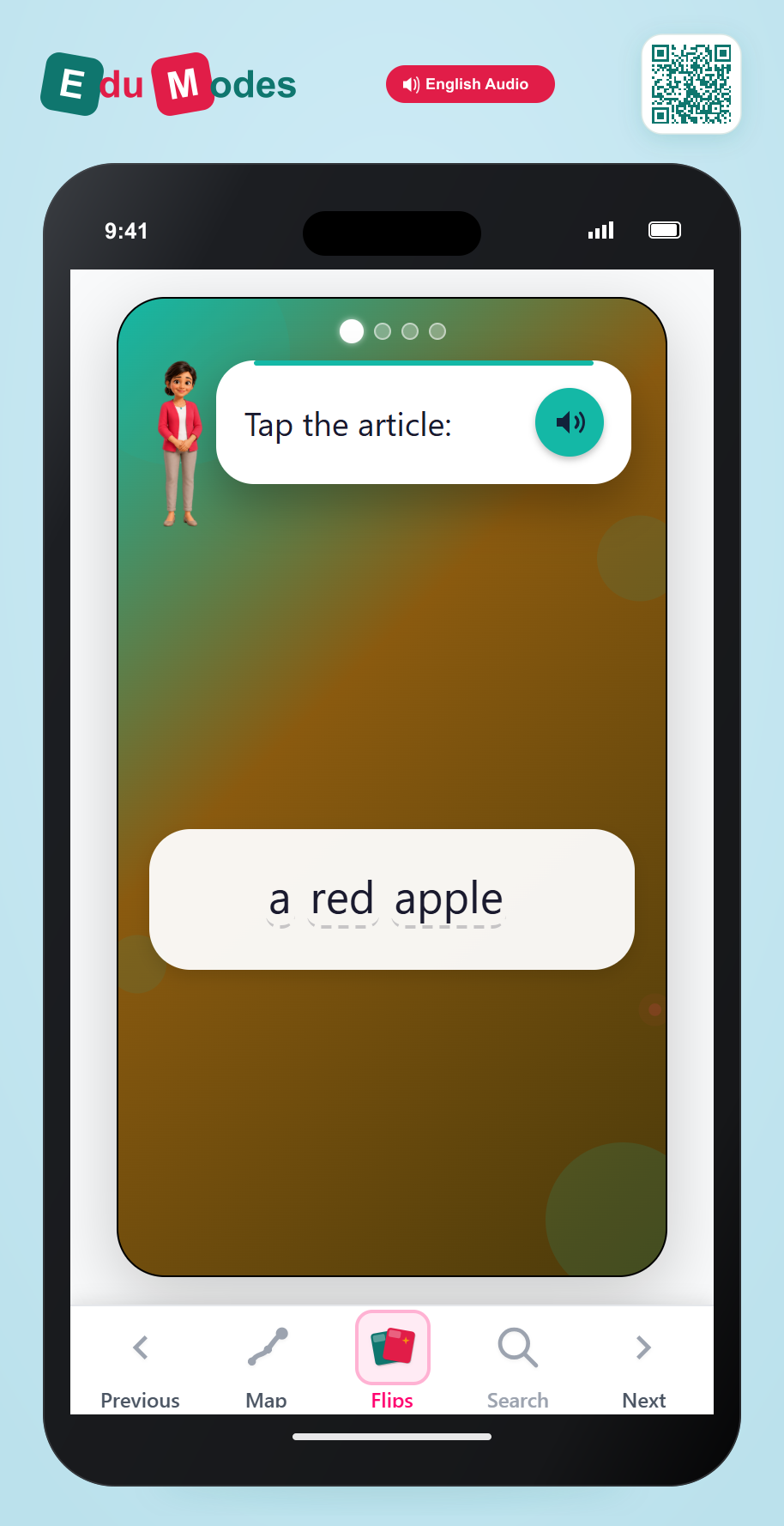 Identify articles - a or an in phrases - Interactive Learning Game Preview
