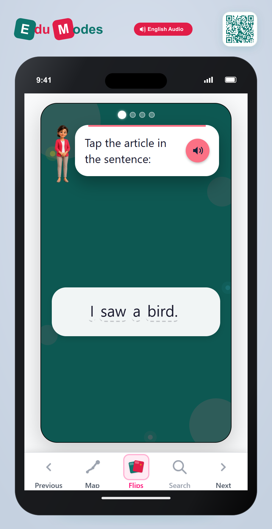 Identify articles - a or an in sentences - Interactive Learning Game Preview