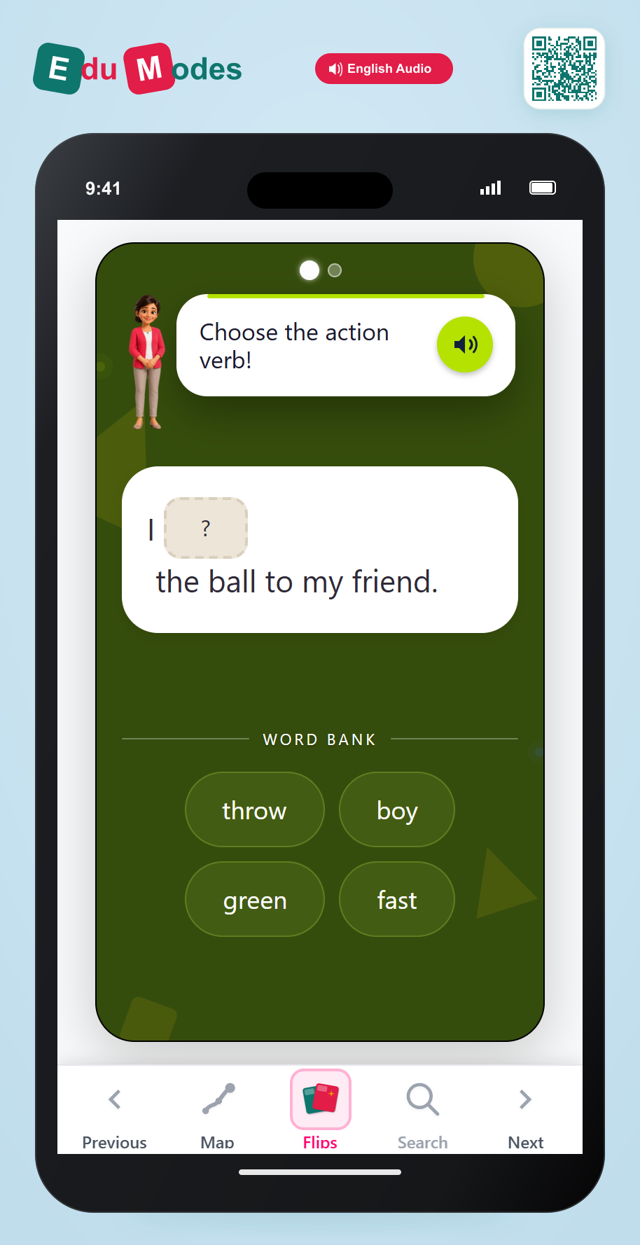 Complete Sentence - Physical Action 2 - Interactive Learning Game Preview