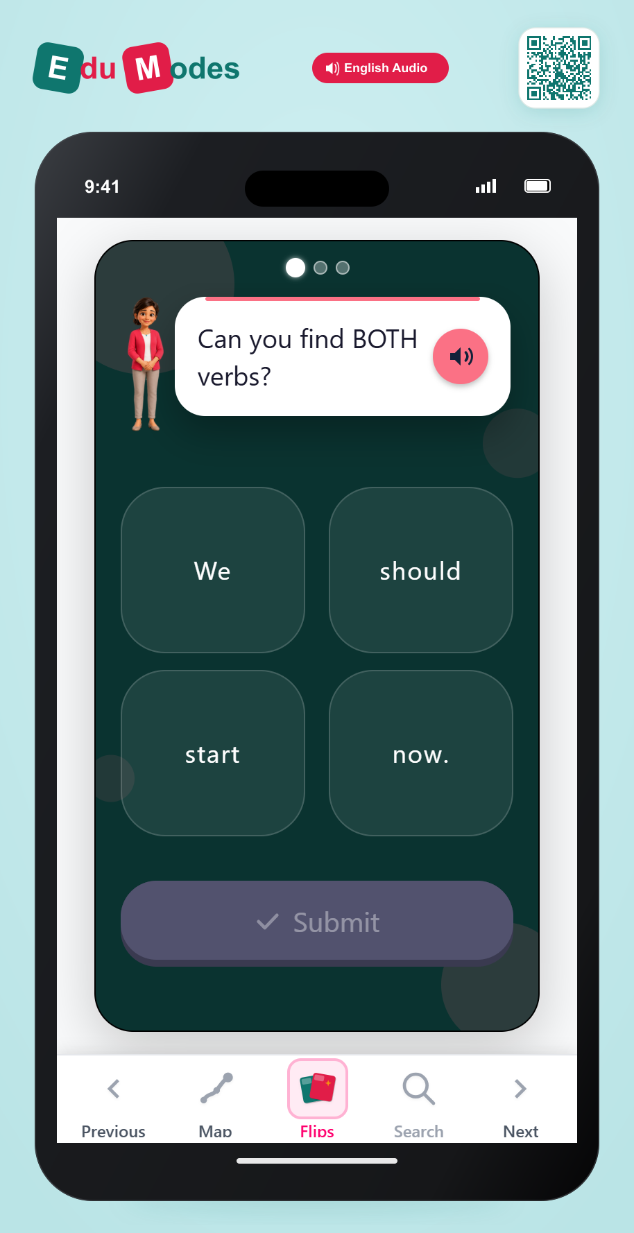 Find Both Verbs 2 - Interactive Learning Game Preview