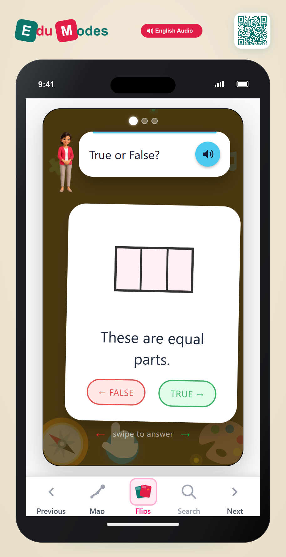 Thirds and Quarters - Interactive Learning Game Preview