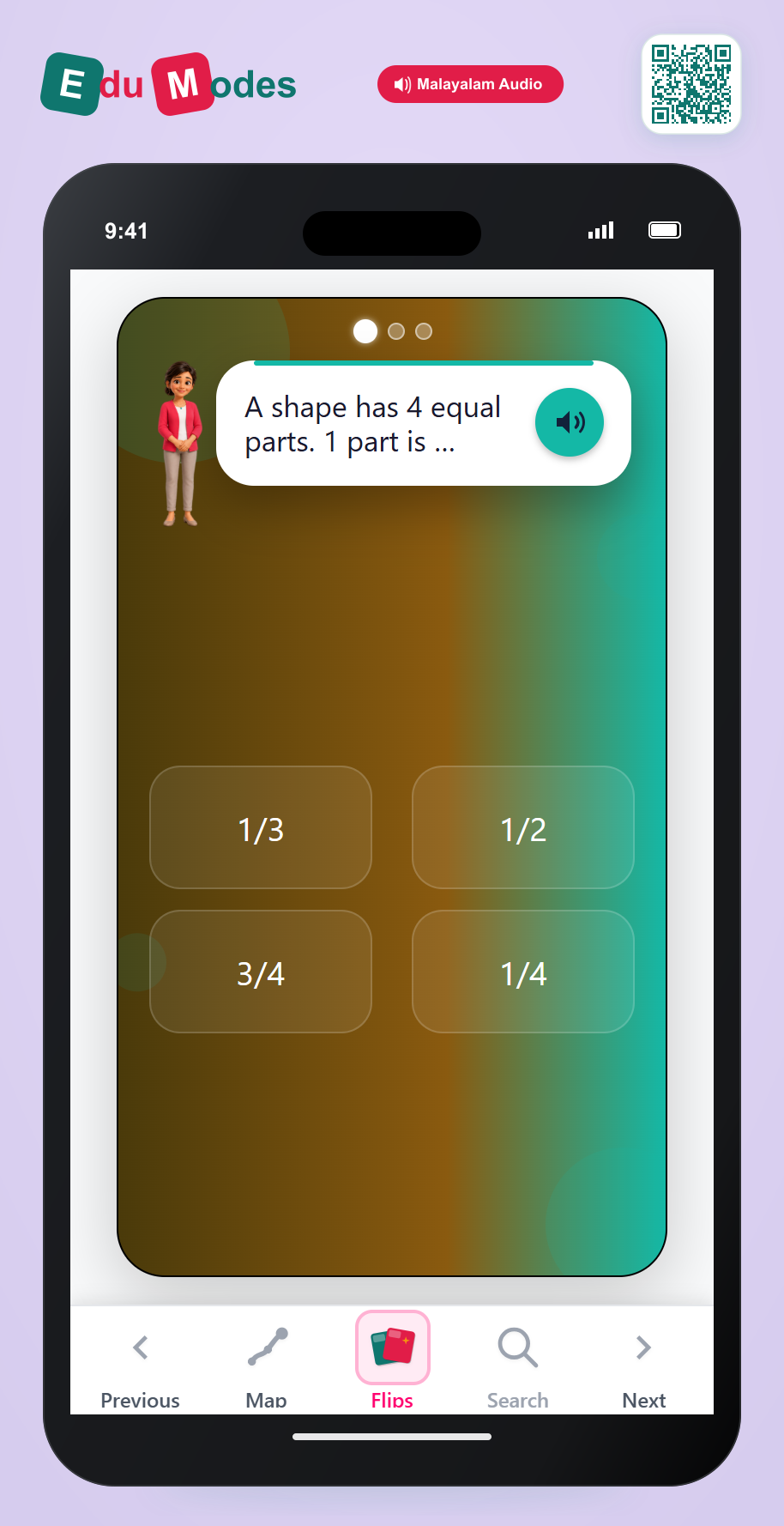 Fraction Word Logic (Malayalam) - Interactive Learning Game Preview