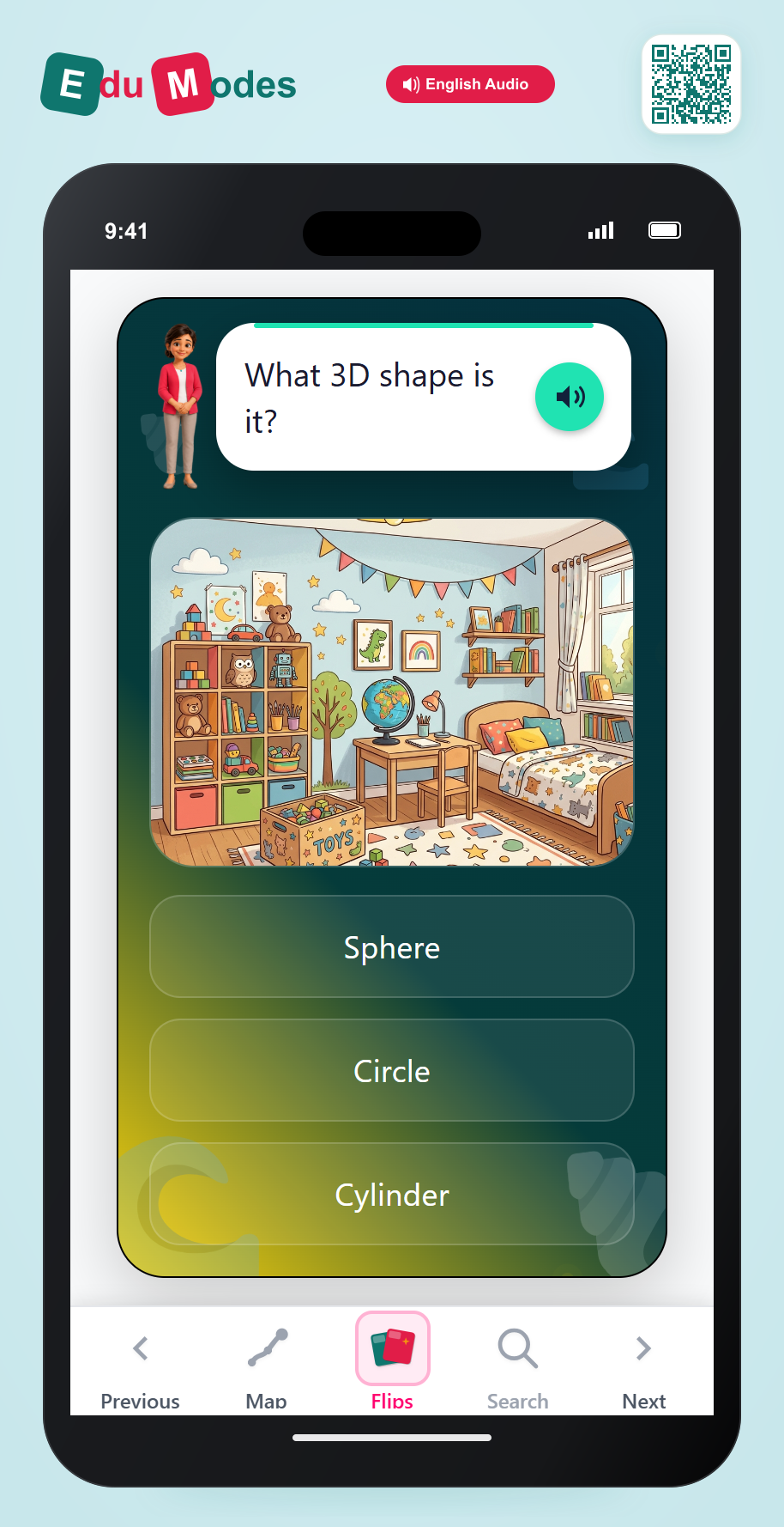 Find the Shape in Bedroom - Interactive Learning Game Preview