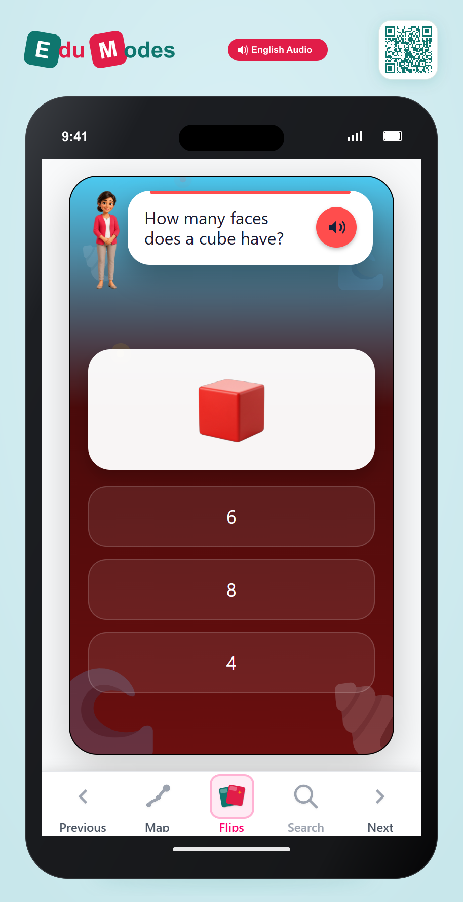 Count faces of a cube - Interactive Learning Game Preview