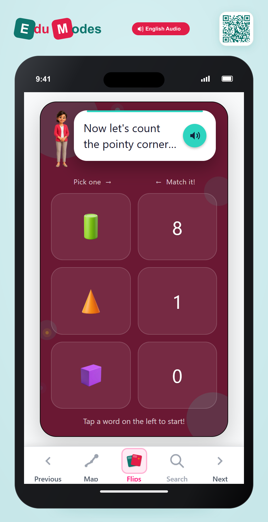 Match vertices to shape - Interactive Learning Game Preview
