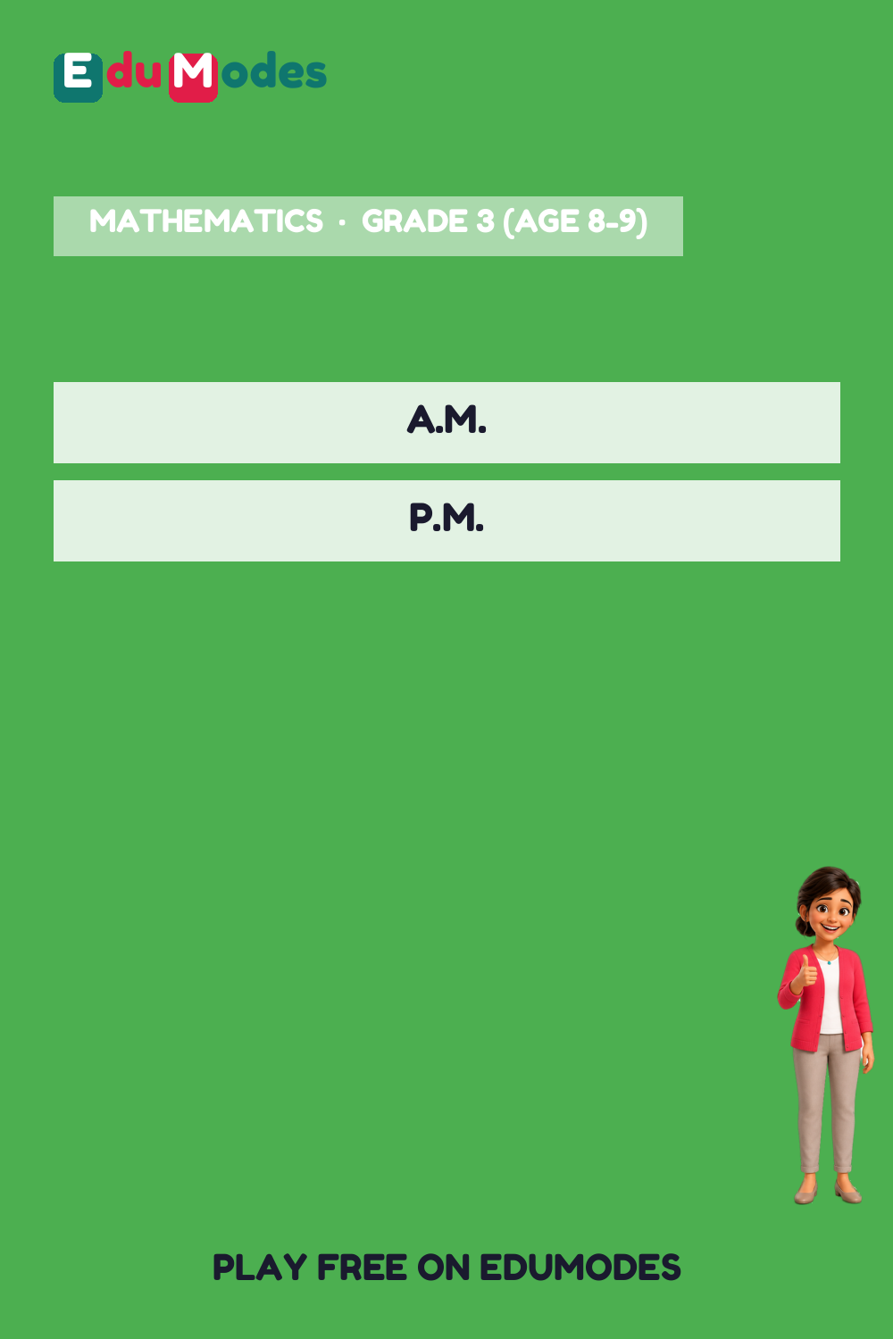 A.M. or P.M. - Daily Activities (Malayalam) - Interactive Learning Game Preview