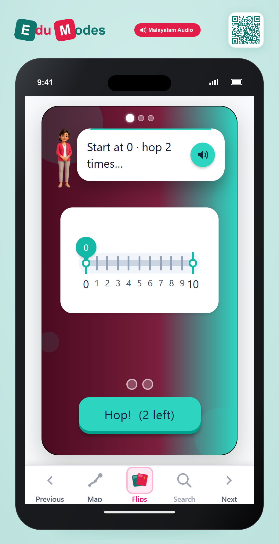 Skip-counting puzzles: Intro to 2s (Malayalam) - Interactive Learning Game Preview