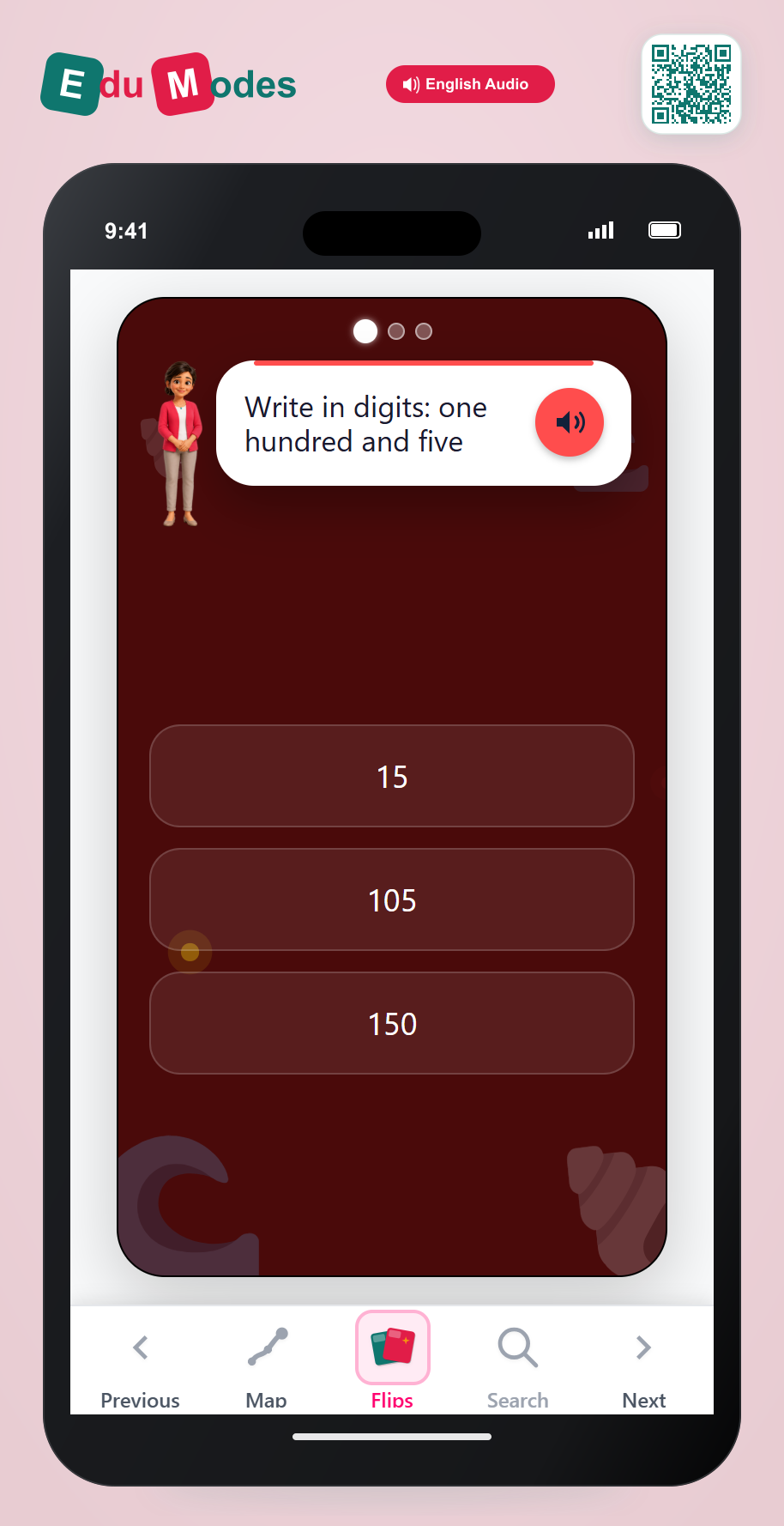 3-Digit Word to Digits with Zeroes - Interactive Learning Game Preview