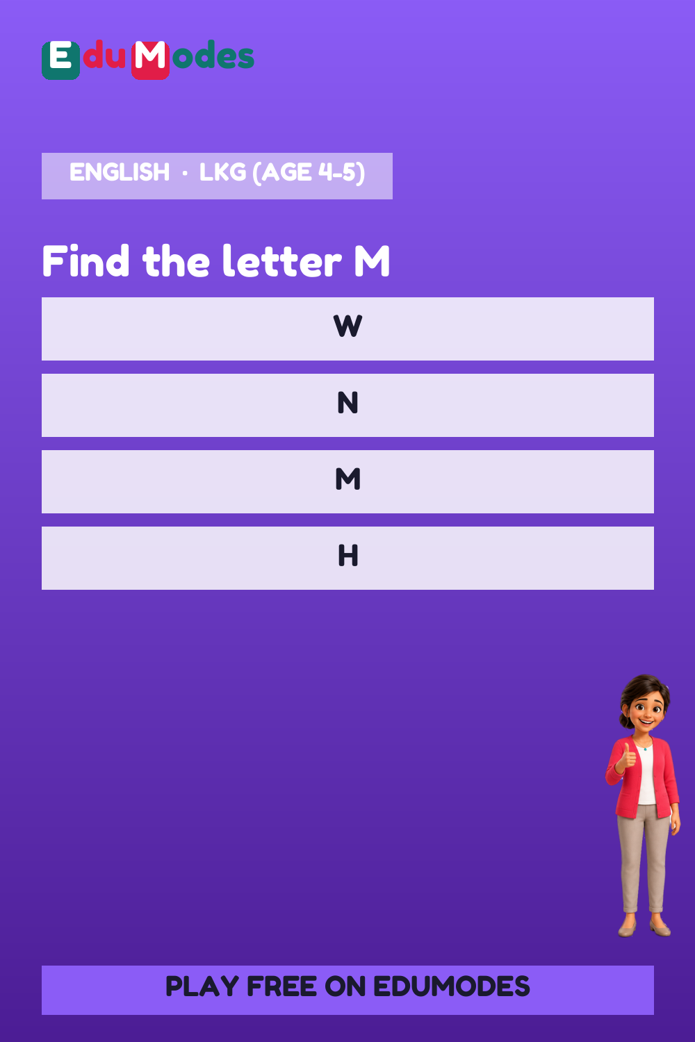 Find the Uppercase Letter - Interactive Learning Game Preview