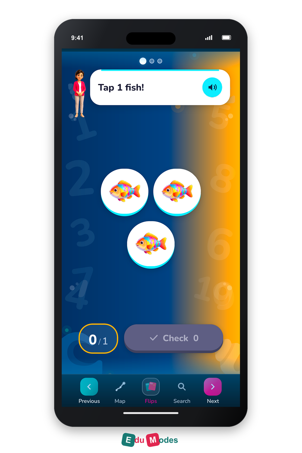 Tap to Count up to 3 - Interactive Learning Game Preview