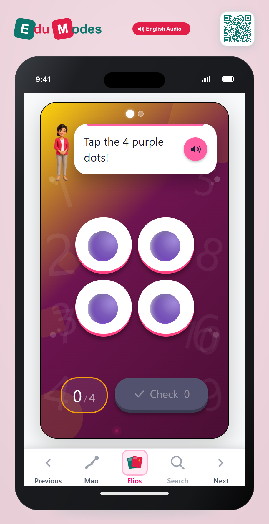 Tap to Count 4 to 5 Dots - Interactive Learning Game Preview