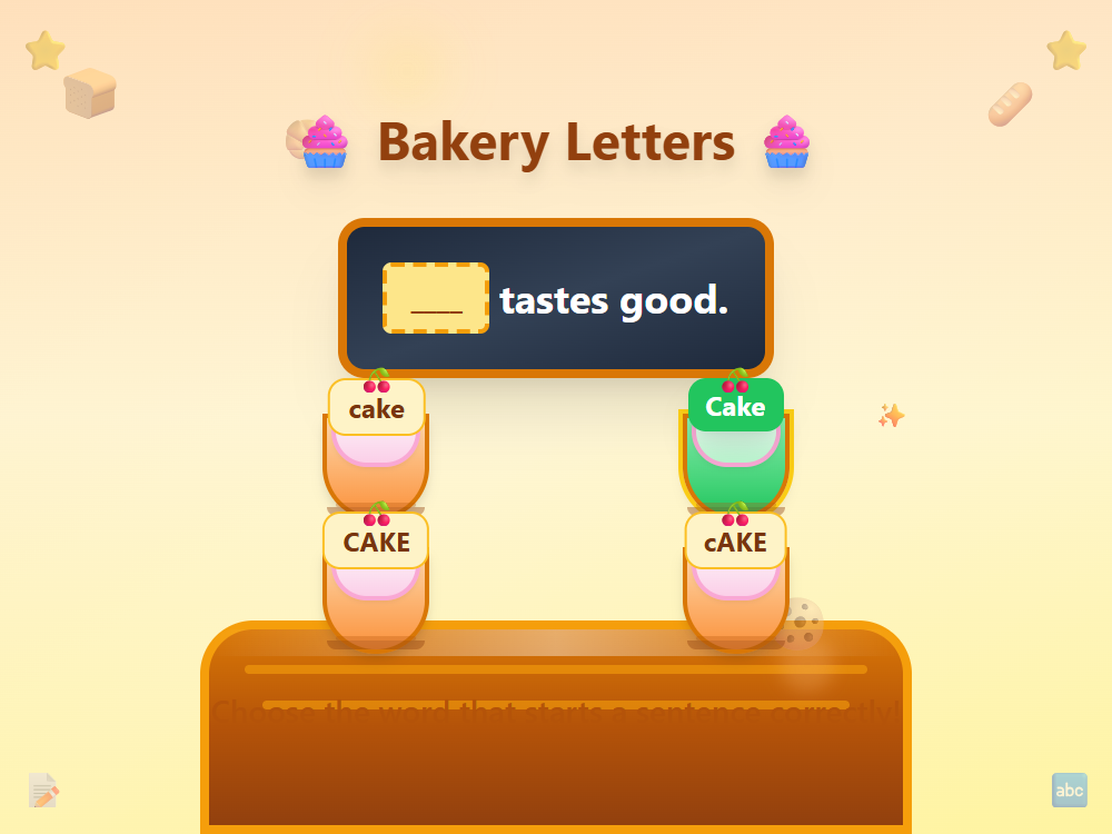 Bakery Sentence Fixing