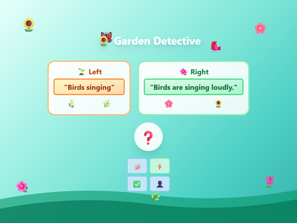 Garden Sentence Differences