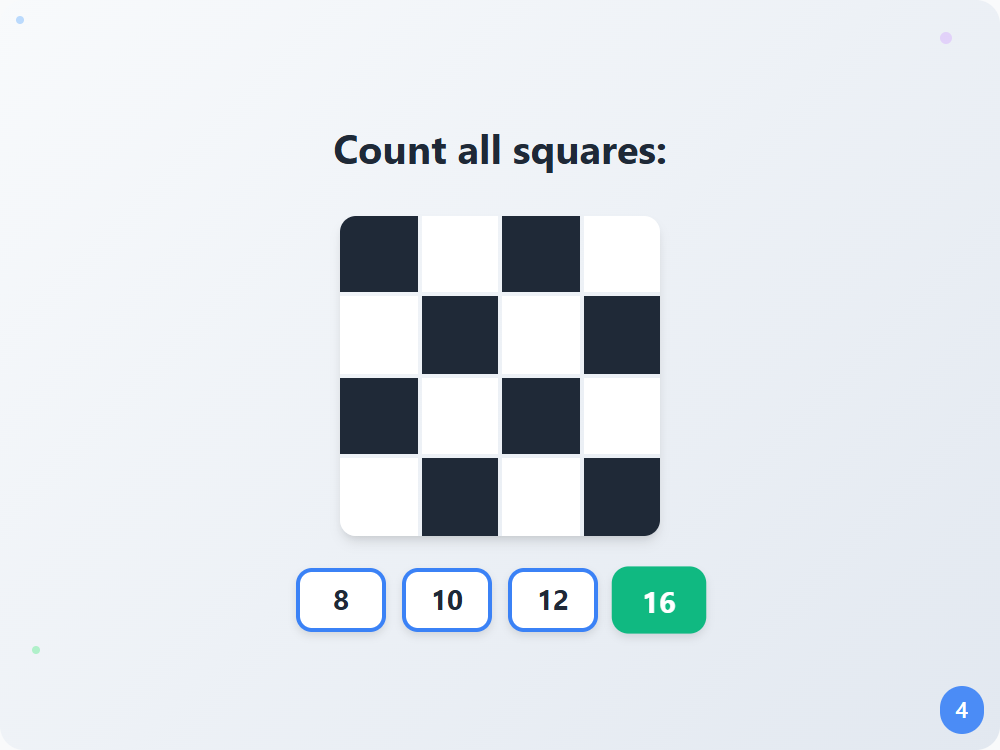 Checkerboard Pattern Count