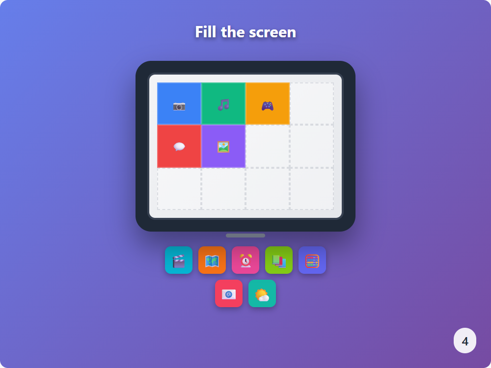 Tablet Screen Squares