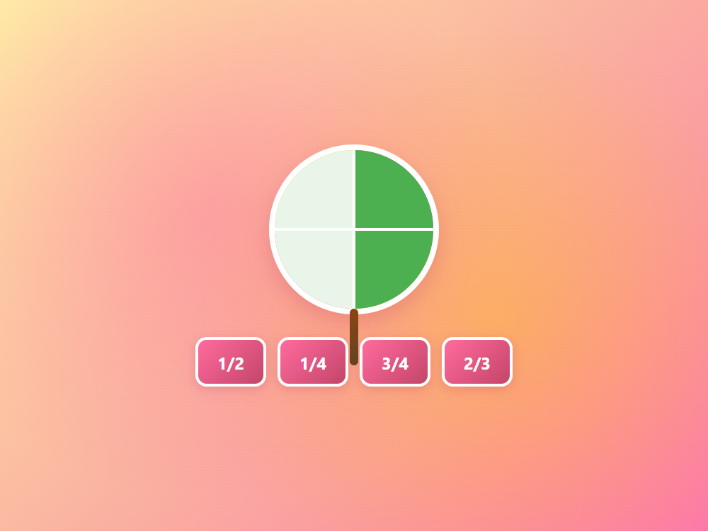 Circle Fraction Fourths