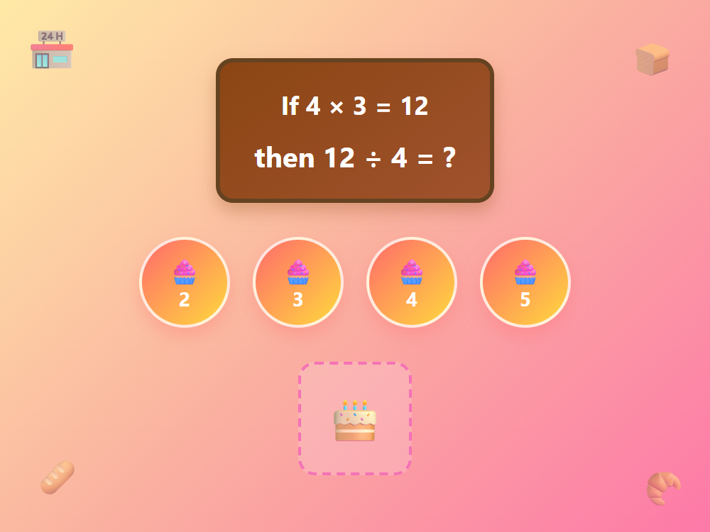 Bakery Fact Family Three