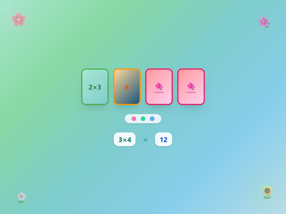 Garden Multiplication Memory