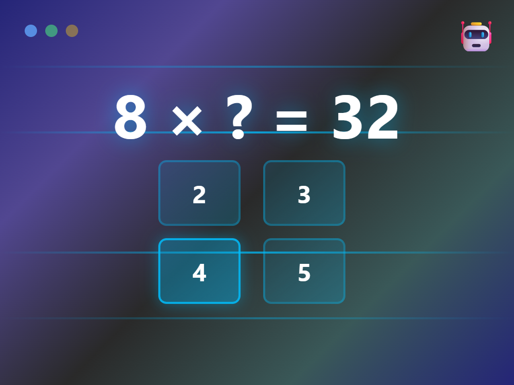 Robot Multiplication Grid