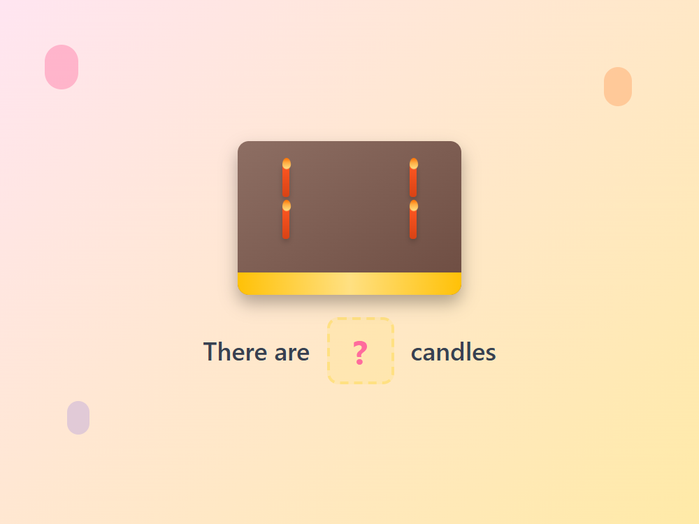 Birthday Candles Four