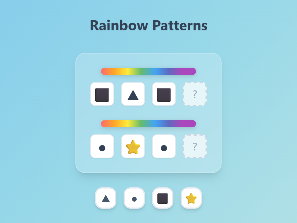 Rainbow Cloud Shapes