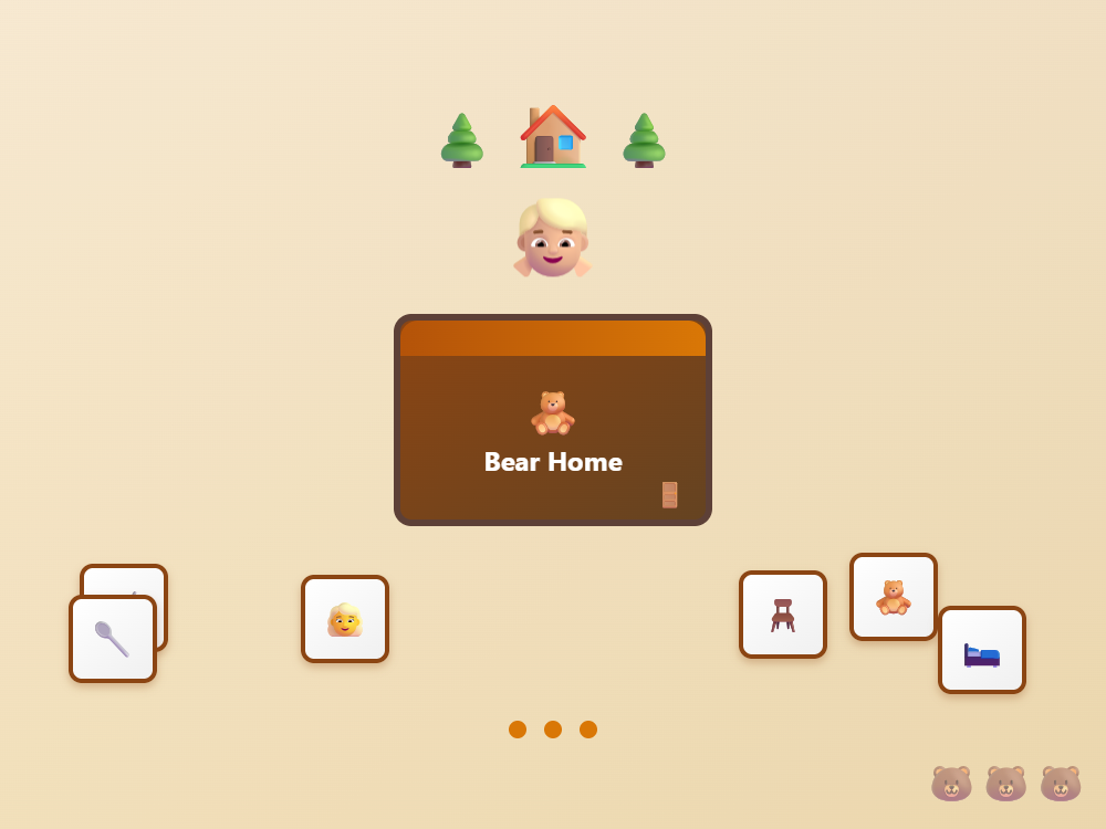 Goldilocks Bear House Sort