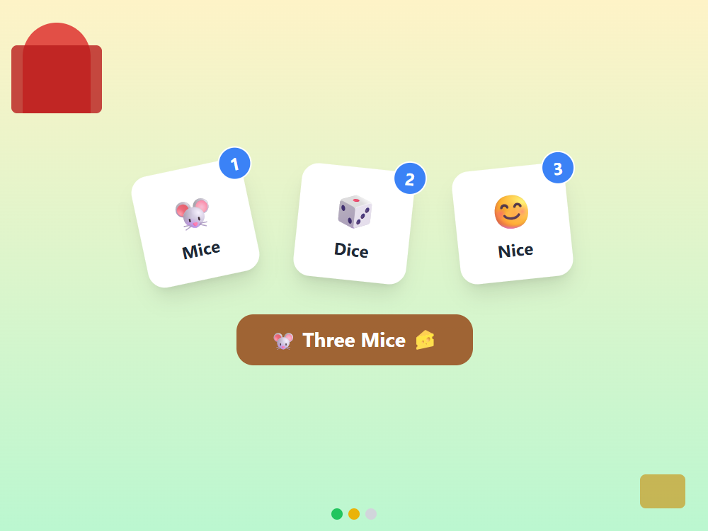 Three Mice Rhyme Race