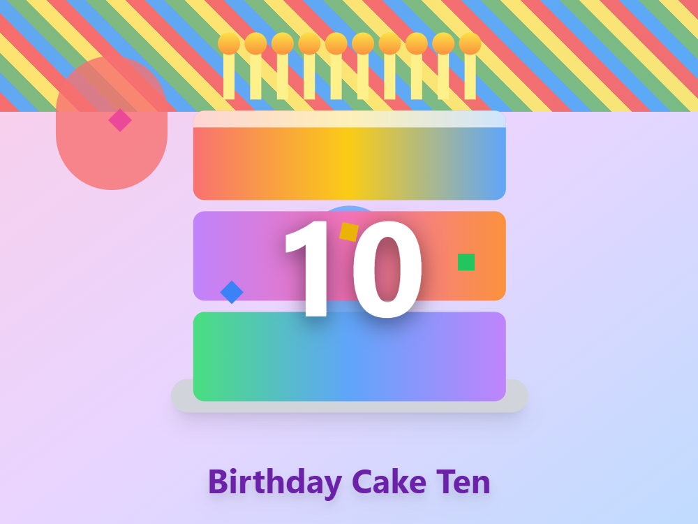 Birthday Cake Ten