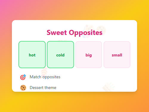 Sweet Treats Opposite Match