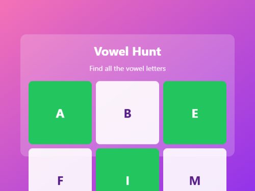 Find the Vowels Letter Hunt
