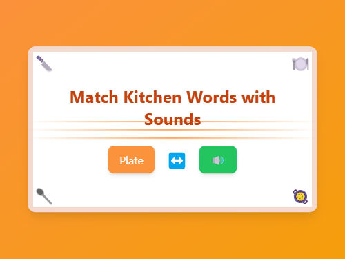 Match Kitchen Words with Sounds