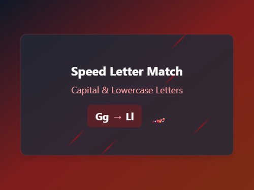 Speed Match Letters with Cars