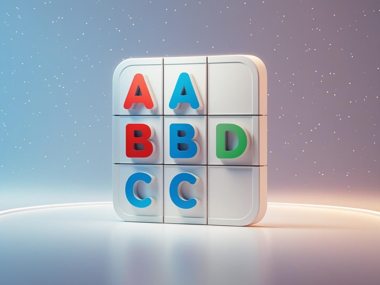Capital Letters Sudoku A-C (3 Blanks)