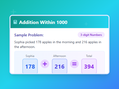 Addition Within 1000 Set 2