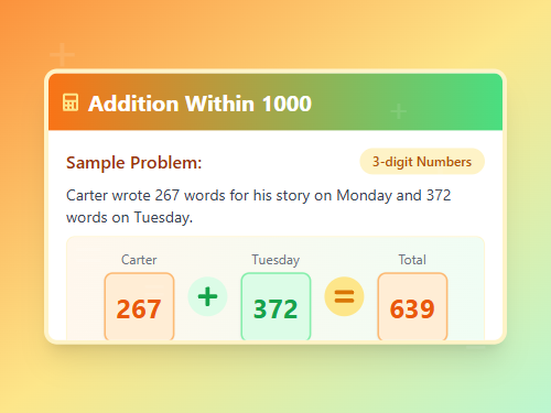 Addition Within 1000 Set 5
