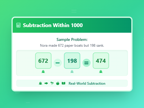 Subtraction Within 1000 Set 2