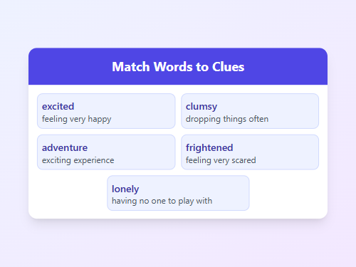Match Words to Clues