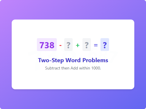 Two-Step Word Problems Set 6