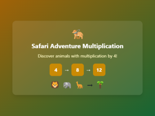 Safari Adventure Multiplication