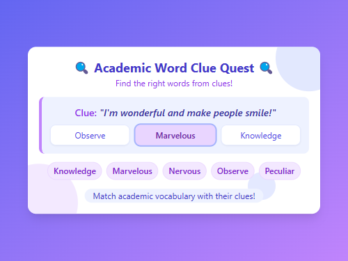 Academic Word Detective Challenge