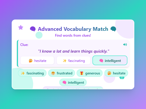 Advanced Vocabulary Match